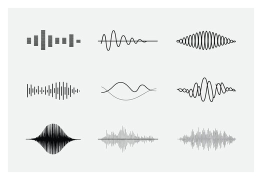 Collection of Diverse Sound Waveforms and Audio Visualizations