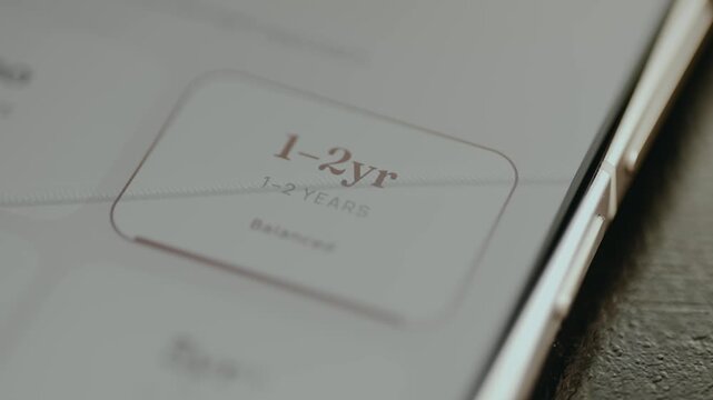 Person selects a 1-2 years timeframe