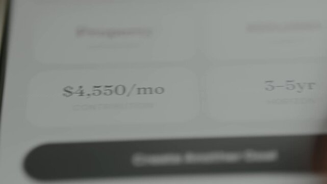 Contribution amount of 4550 USD per month, recurring monthly cost