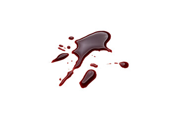 Fototapeta premium blood dripping against isolated with clipping path on white background. blood splash with drip effect, drops and streaks