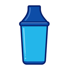Obraz premium Blue Cocktail Shaker Vector Icon