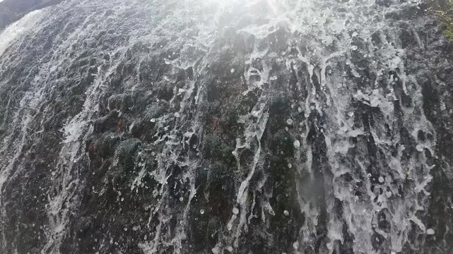 Artificial Cascade and Waterfall Built from Recycled Materials in the Chandigarh Rock Garden India