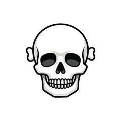 Obraz premium Minimalist Illustration of a Human Skull for Education Healthcare and Creative Projects