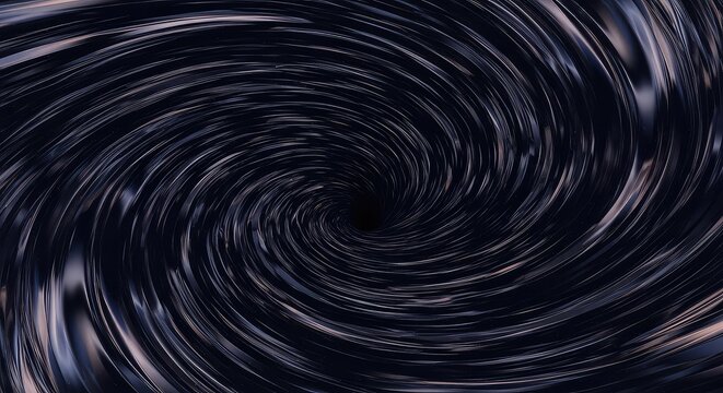 Abstract cosmic texture illustrating infinite density. Dark, compressed matter swirling into a singularity, representing extreme gravity and space warp, infinite, abstract, powerful