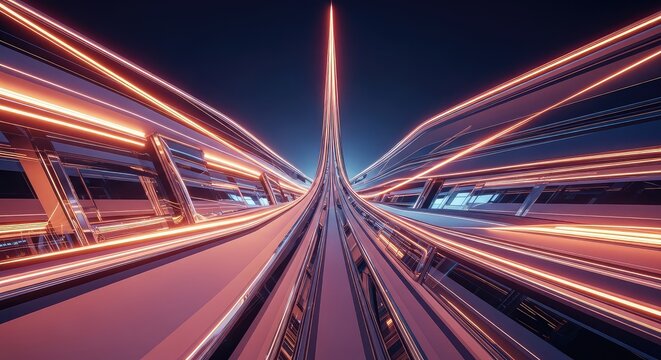 Abstract image featuring a dramatic warping of light and structure, creating an intense, disorienting visual effect, metaverse, texture, perspective