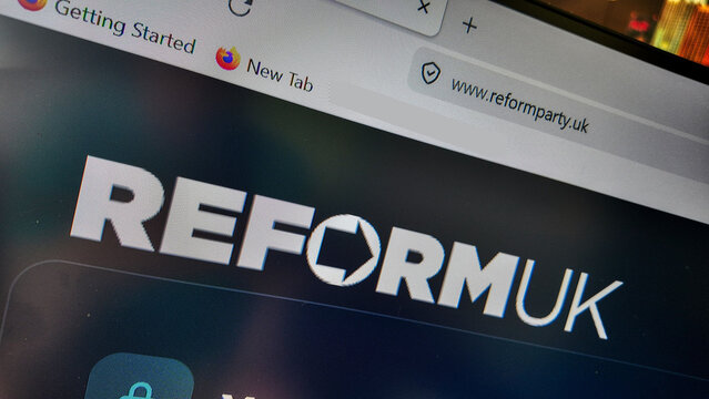 a computer screen with uk political party reform displayed