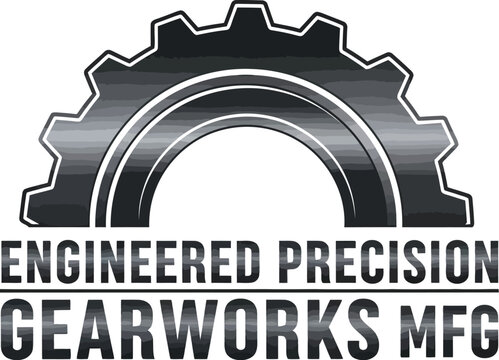 A logo for a manufacturing company that specializes in precision gearworks