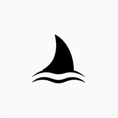 Fototapeta premium Minimalist black sailboat icon on white background for branding and design
