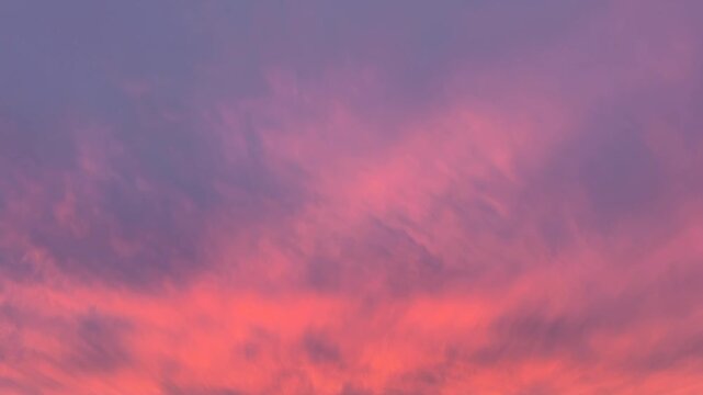 Sunset timelapse with dramatic orange and pink sky, beautiful dusk cloudscape with golden hour light and copy space sky_006