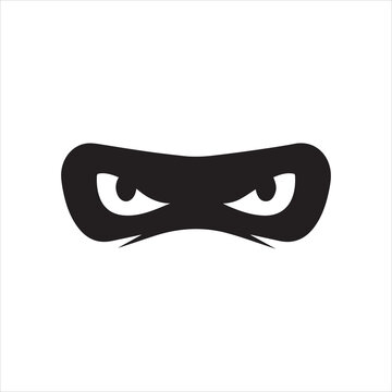 ninja mask isolated on white background.