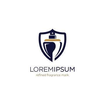 Luxury perfume bottle logo design.