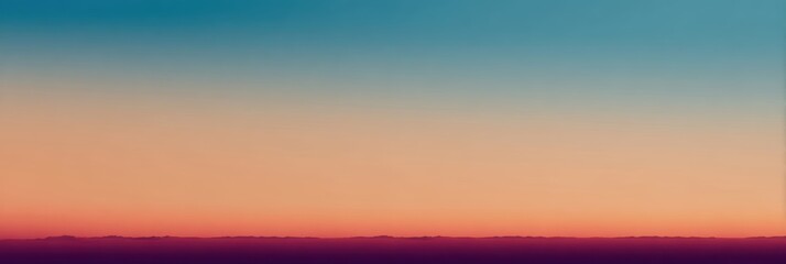Fototapeta premium Serene Sunset Over Horizon with Soft Gradient Colors in Sky