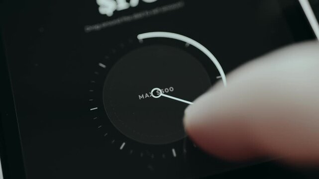 User adjusts payment amount by moving arrow around the dial