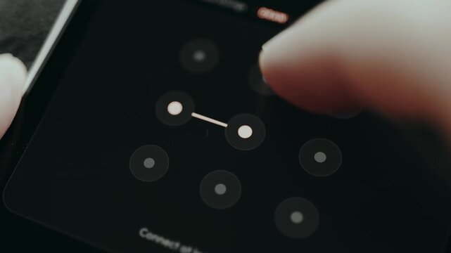 User connects the dots on screen to access, pattern lock