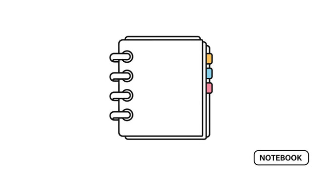 Colorful spiral bound notebook paper.