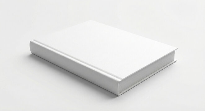 Mockup de livro de capa dura em branco isolado no fundo branco para apresenta&ccedil;&atilde;o de design
