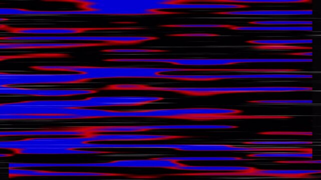 Aggressive red blue chromatic aberration glitch erratic horizontal distortions severe digital network broadcast error loop 4k uhd.