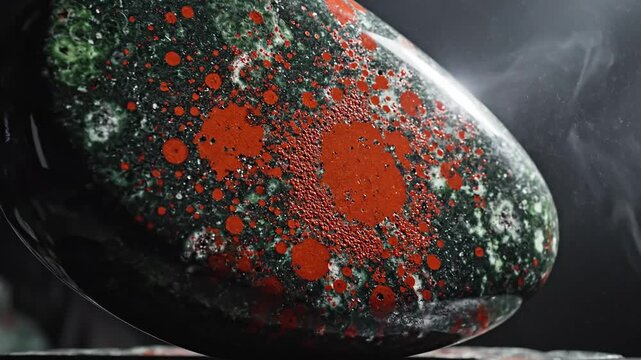 Polished Bloodstone Gemstone Display