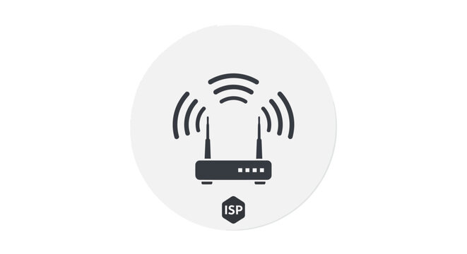 A router with WiFi signal and ISP connection.