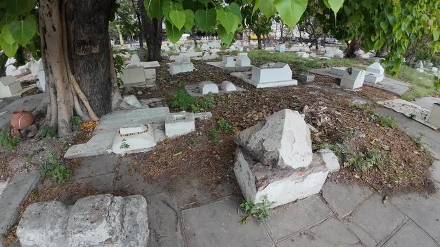 Traditional Spiritual Memorials and Miniature Stone Structures at a Heritage Pilgrimage Location, kurukshetra,  India 