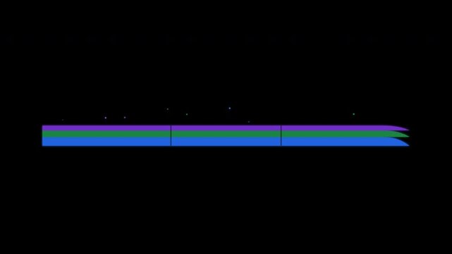 Blue gradient rectangle with green triangles is a modern geometric design suitable for backgrounds, web graphics, patterns, or technology concepts.