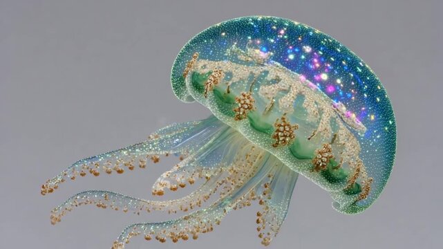jellyfish on black background
