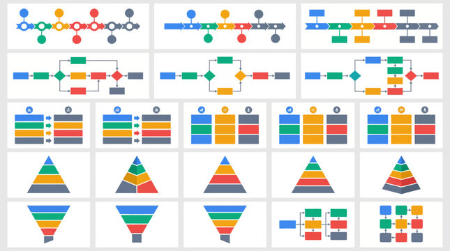 Set of Infographic Elements for Business Presentations and Data Visualization. EPS Editable. Vector Illustrations.