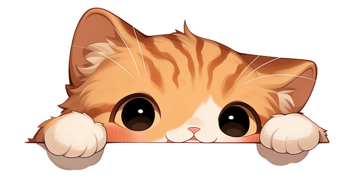 Cute Cat emoji | emote | transparent png | Lurking