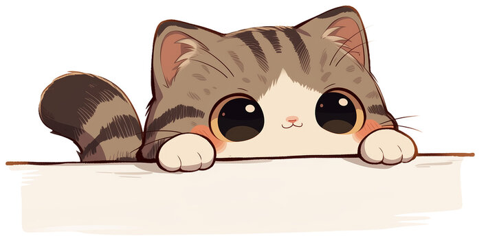 Cute Cat emoji | emote | transparent png | Lurking