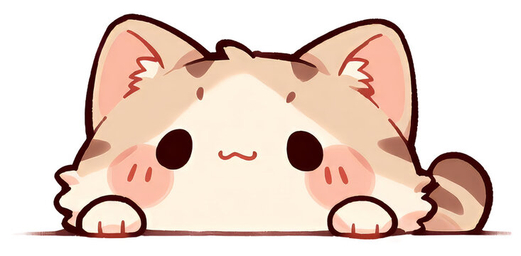Cute Cat emoji | emote | transparent png | Lurking