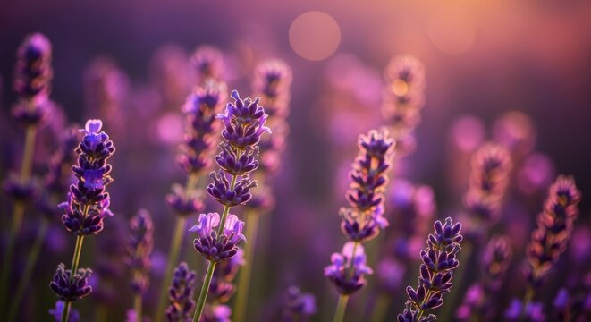 A pixelated image of purple flowers in a field