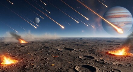 Cosmic disaster planetary landscape