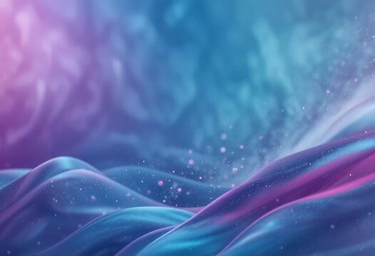 Futuristic Glowing Wave Flow with Pink and Blue Lights