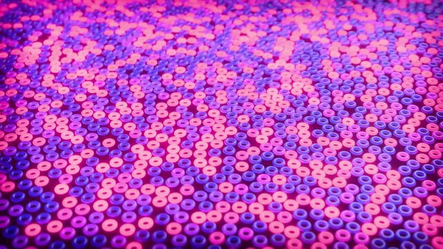 Seamless purple knitted wool fabric texture with a light floral pattern and retro star ornament design for a textile wallpaper backdrop