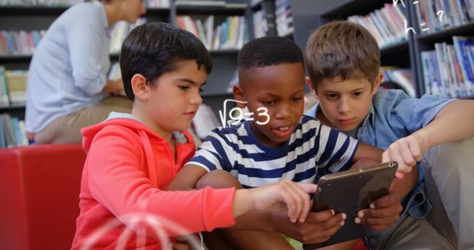 Animation of mathematical equations over diverse schoolboys using smartphone
