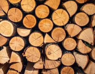 Fototapeta premium stack of firewood