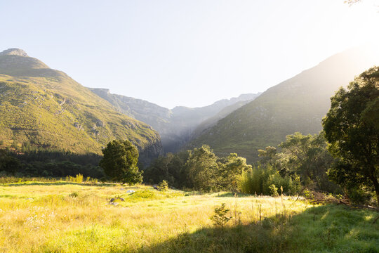 mountains, valley, trees of Swellendam, South Africa