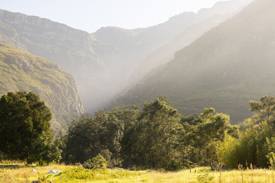 mountains, valley, trees of Swellendam, South Africa