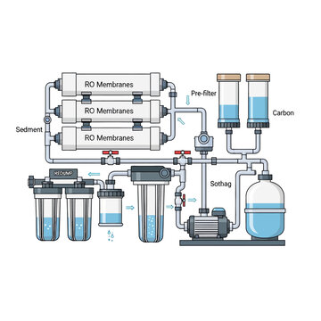 Reverse Osmosis Water Filtration System Diagram