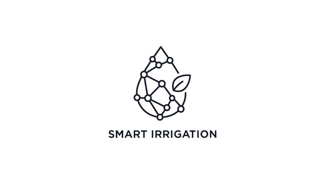 Smart Irrigation System Logo Design.