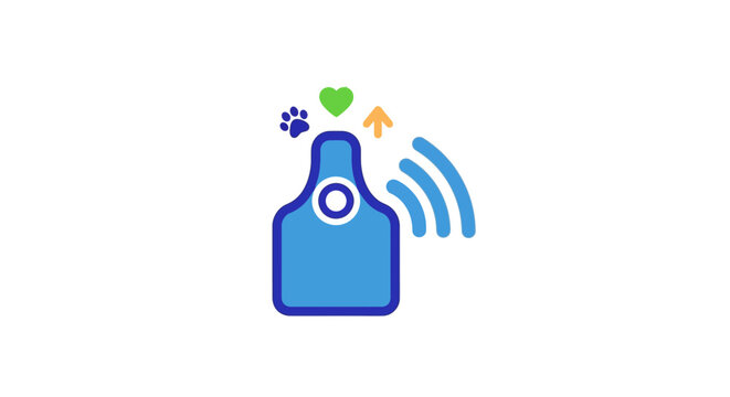 Smart Pet Tracker Device Icon.