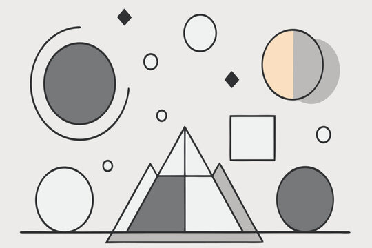 design logo illustration background minimalist abstract simple circles