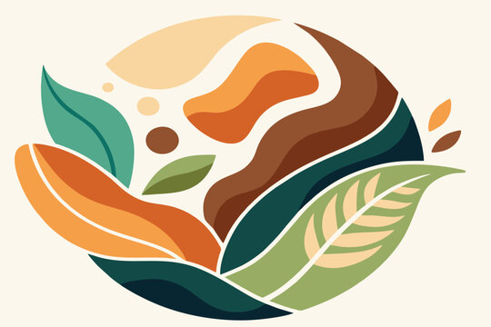 design logo illustration background organic abstract icon set inspired nature