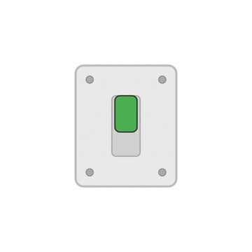 Light Switch Toggle On Off Animation - Electrical Wall Switch Power Control Motion Graphics with White and Black Background Transition