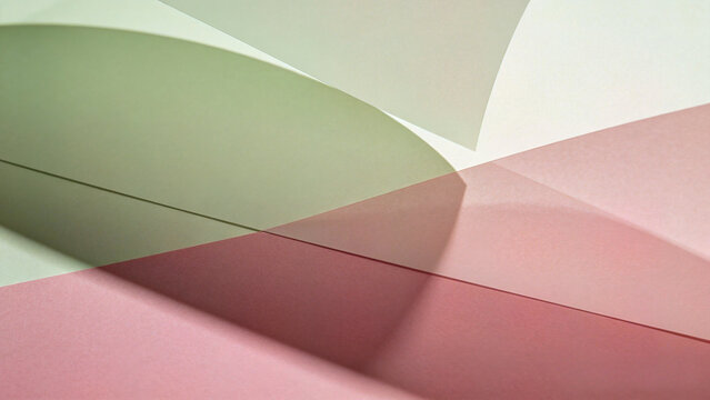 Abstract Morandi colored layered paper cut shapes texture aesthetic background