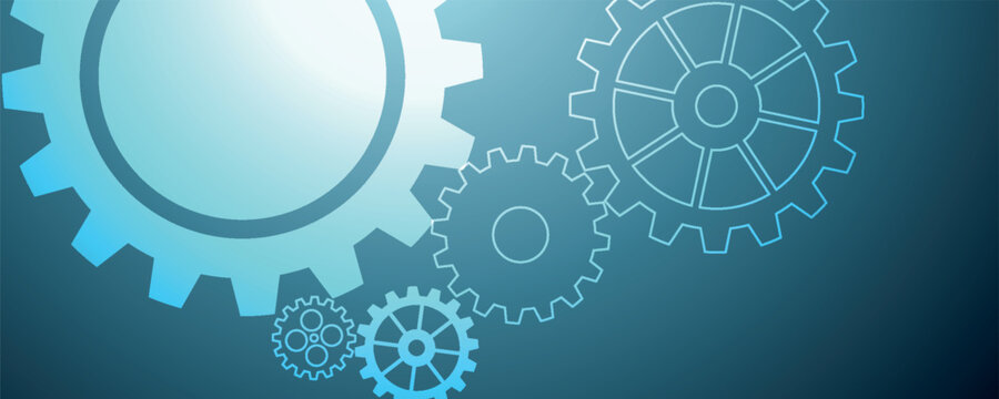 Modern abstract background with industrial gear concept. Futuristic design with rotating gear mechanism effect with empty space for banners and marketing. EPS. 3