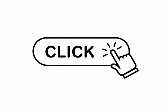 Illustration of a clickable button with a finger pointing at it