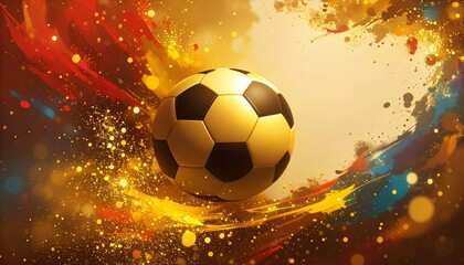 Fototapeta premium creative border frame illustration of a soccer ball with copy space on white background