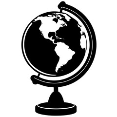 Globe With Stand Silhouette © Maneka
