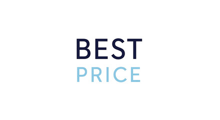 Obraz premium A promotional sign offering the best price on a clean white background